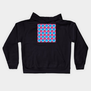 3d Geometric Pattern, Rhombic Harlequin Motif Kids Hoodie